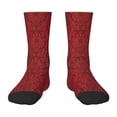 thumbnail image 1 of Goofa Vintage Burgundy Pattern Children's Crew Socks, Kids' Daily Wear and Sports Socks, Breathable Socks, Sports Socks, Moisture-Wicking Socks for Children, 1 of 6