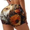 thumbnail image 1 of Goofa Vintage Colorful Flower Puppy Printed Workout Shorts Women Seamless Scrunch Butt Lifting High Waisted Gym Booty Shorts Elastic Workout Shorts-Medium, 1 of 8