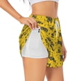 thumbnail image 1 of Goofa Vintage Excavator Printed Women 2 in 1 Running Shorts,Quick Dry Athletic Workout Shorts,High Waisted Athletic Shorts with Liner Pockets-X-Large, 1 of 9