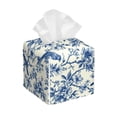 thumbnail image 1 of Goofa Vintage Floral Birds Tissue Box Cover PVC Leather Tissue Holder Square Facial Tissue Case Facial Paper Organizer Dispenser for Bathroom, Vanity Countertop, 1 of 8