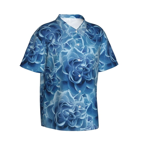 Goofa Vintage Floral Hawaiian Shirt for Men, Unisex Summer Beach Casual Short Sleeve Button Down Shirts,Aloha Tropical Floral print shirt-