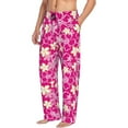 thumbnail image 1 of Goofa Vintage Flowers Printed Soft Pajama Pants for Men, Wide Leg Comfy Casual Lounge Yoga Pants-X-Large, 1 of 9