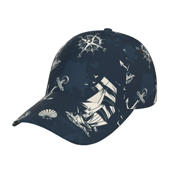 Goofa Vintage Marine Printed Baseball Cap for Men and Women - Adjustable Unisex Hat for Sports and Casual Wear,Sun protection Casual Outdoor Everyday Fashion Cap