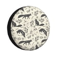 thumbnail image 1 of Goofa Vintage Moon Fox Pattern Universal Tire Cover for Jeep, SUV, Truck, and Trailer – Waterproof, UV-Resistant,Easy to Install, Fits 14"-17" Tires-16 inch, 1 of 6