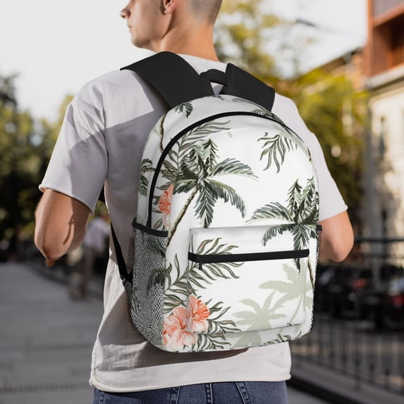 Goofa Vintage Palm Trees Print Casual Backpack for Women Men,Waterproof High School Bookbag,Lightweight Travel Daypack,Classic College Backpack,Laptob Backpack