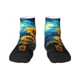thumbnail image 1 of Goofa Vintage Starry Sky Sunflower Pattern Non Slip Socks with Grips for Elderly, Crew Socks Yoga Hospital Socks Cushioned Sole Gripper Socks for Men Women, 1 of 5