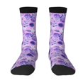 thumbnail image 1 of Goofa Violet Printed Men's Crew Socks, Soft Durable Breathable Moisture-Wicking with Odor Control Cotton socks, 1 of 9