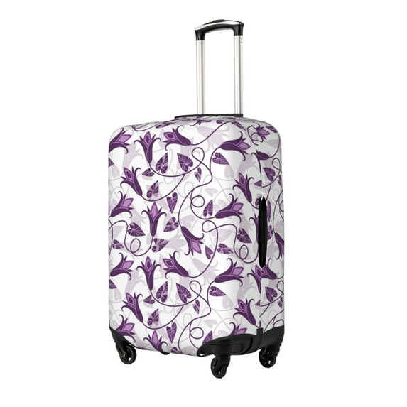 Goofa Violets Flowers Pattern Luggage Covers For Suitcase,Suitcase Cover Protector Fit 18-32 Inch Luggage-Large
