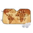 thumbnail image 1 of Goofa Not All Those Who Wander Are Lost2 Printed Car Windshield Sunshade,Foldable Reflective Sun Visor,UV Protection Heat Blocker Sunshade,Car Cooling Accessory-Small, 1 of 7