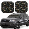 thumbnail image 1 of Goofa Wasp and Florals Pattern 2 Piece Car Windshield Sun Shade Foldable | Front Windshield Shade for Sun, Heat and UV Rays | Sunshade for Car Front Window-, 1 of 7