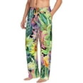thumbnail image 1 of Goofa Watercolor Blooming Cactus Printed Soft Pajama Pants for Men, Wide Leg Comfy Casual Lounge Yoga Pants-Large, 1 of 9