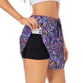 thumbnail image 1 of Goofa Watercolor Butterflies Printed Women 2 in 1 Running Shorts,Quick Dry Athletic Workout Shorts,High Waisted Athletic Shorts with Liner Pockets-, 1 of 9