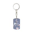 thumbnail image 1 of Goofa Watercolor Flowers Butterfly Printed Rectangular Metal Keychain Bag Charm Floral Charm for Purse Keys Metal Keyring Gift for Women Accessories, 1 of 7
