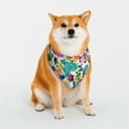 thumbnail image 1 of Goofa Watercolor Flowers Pattern Pet Scarf Bandana - Adjustable and Comfortable,Dog Scarf Bib Kerchief Breedfor Dogs and Cats-Medium, 1 of 8