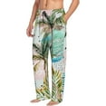 thumbnail image 1 of Goofa Watercolor Palm Tree Printed Soft Pajama Pants for Men, Wide Leg Comfy Casual Lounge Yoga Pants-Small, 1 of 9
