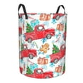 thumbnail image 1 of Goofa Watercolor Red Truck And Fir Tree Printed Circular Hamper,Laundry Basket with Handles,Storage Baskets Foldable,Large Capacity Laundry Hamper-Medium, 1 of 8