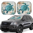 thumbnail image 1 of Goofa Watercolor Sea Turtle Pattern 2 Piece Car Windshield Sun Shade Foldable | Front Windshield Shade for Sun, Heat and UV Rays | Sunshade for Car Front Window-Small, 1 of 7