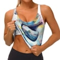 thumbnail image 1 of Goofa Watercolor Snake Printed Sports Bras for Women, High Impact Running Bra Workout Crop Tank Tops Longline Sports Bra Push up-X-Large, 1 of 9