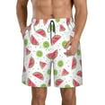 thumbnail image 1 of Goofa Watermelon And Kiwi Printed Mens Swim Trunks Summer Quick Dry Short Beach Swimwear Bathing Suits-Small, 1 of 9