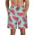 thumbnail image 1 of Goofa Watermelon Printed Mens Swim Trunks Summer Quick Dry Short Beach Swimwear Bathing Suits-Small, 1 of 9