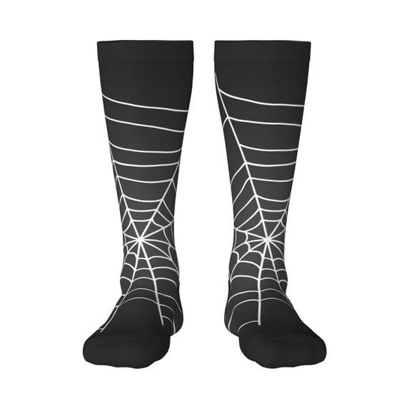 Goofa A Web With A Spider Pattern Adult Stockings, Color-Block Knee High Socks, Comfortable and Breathable, Soft and Stretchable, Sports, and Decoration