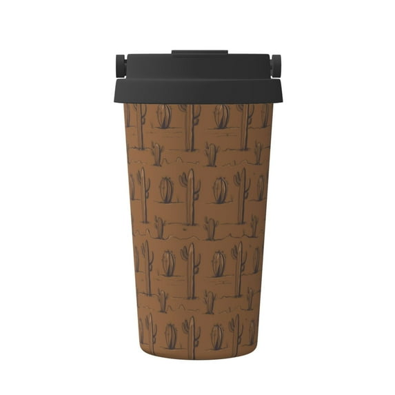 Goofa Western Cactus for Insulated Travel Coffee Mug Spill Proof Leak Proof 16 OZCoffee Tumbler Reusable Coffee Cups with Lids Thermos for Hot and Cold Drink