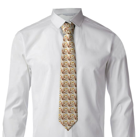 Goofa Western Cowboy Pattern Men's Necktie Classic Silk Tie Woven Jacquard Neck Ties Necktie for Business and Wedding Formal Neckties