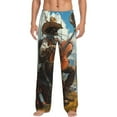 thumbnail image 1 of Goofa Western Guitar Cowboy Pattern Printed Soft Pajama Pants for Men, Wide Leg Comfy Casual Lounge Yoga Pants-Small, 1 of 1
