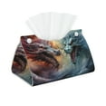 thumbnail image 1 of Goofa White And Red Storm Dragon Pattern Triangle Square Tissue Box Cover, Modern PVC Leathe Facial Paper Holder,Decorative Holder/Organizer for Bathroom Vanity Countertop, 1 of 9