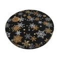 thumbnail image 1 of Goofa White And Yellow Snowflakes Printed Stool Covers Round, Waterproof Round Bar Stool Covers Anti-Slip Round Bar Stool Seat Cover with Elastic Bands Durable-12 inch, 1 of 7