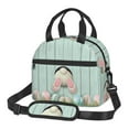 thumbnail image 1 of Goofa White Bunny Bottom And Easter Eggs Pattern Lunch Bag ,Insulated Lunch Box, Small Leakproof Cooler Food Lunch Containers Reusable High Capacity Lunch Tote Bags, 1 of 8