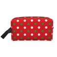 thumbnail image 1 of Goofa White and Green Polka Dot Printed Toiletry Bag with Handle,Large Capacity Travel Makeup Cosmetic Bag for Women, Carry on Airport Airline Compliant Bag, 1 of 9