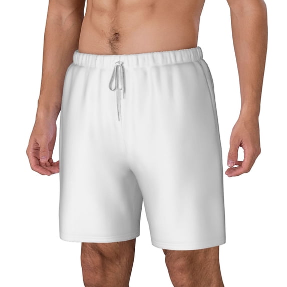 Goofa White Printed Men's Swim Trunks Board Shorts Quick Dry Mens Swimming Trunks with Compression Liner,Breathable Fit Hawaii Beach Shorts-3X-Large