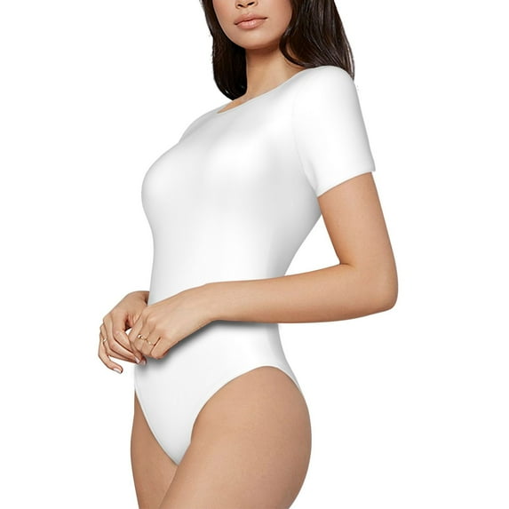 Goofa White Printed Women Rash Guard Short Sleeve,Tummy control Swimsuit Surfing Swimsuit Bathing Suit One Piece Swimsuit UPF 50-Small