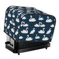 thumbnail image 1 of Goofa White Swam Print Toaster Cover 4 Slice, Four Slice Bread Machine Cover Quilted Toaster Covers Bread Maker Cover Kitchen Appliance Cover, 1 of 7