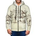 thumbnail image 1 of Goofa Wild West Desert With Cowboys Pattern Mens Full-zip Hoodie, Zip-up Pullover Hooded Sweatshirt, Kangaroo Pocket Hoodie Ideal for Daily Wear, Travel, and Home-Small, 1 of 5