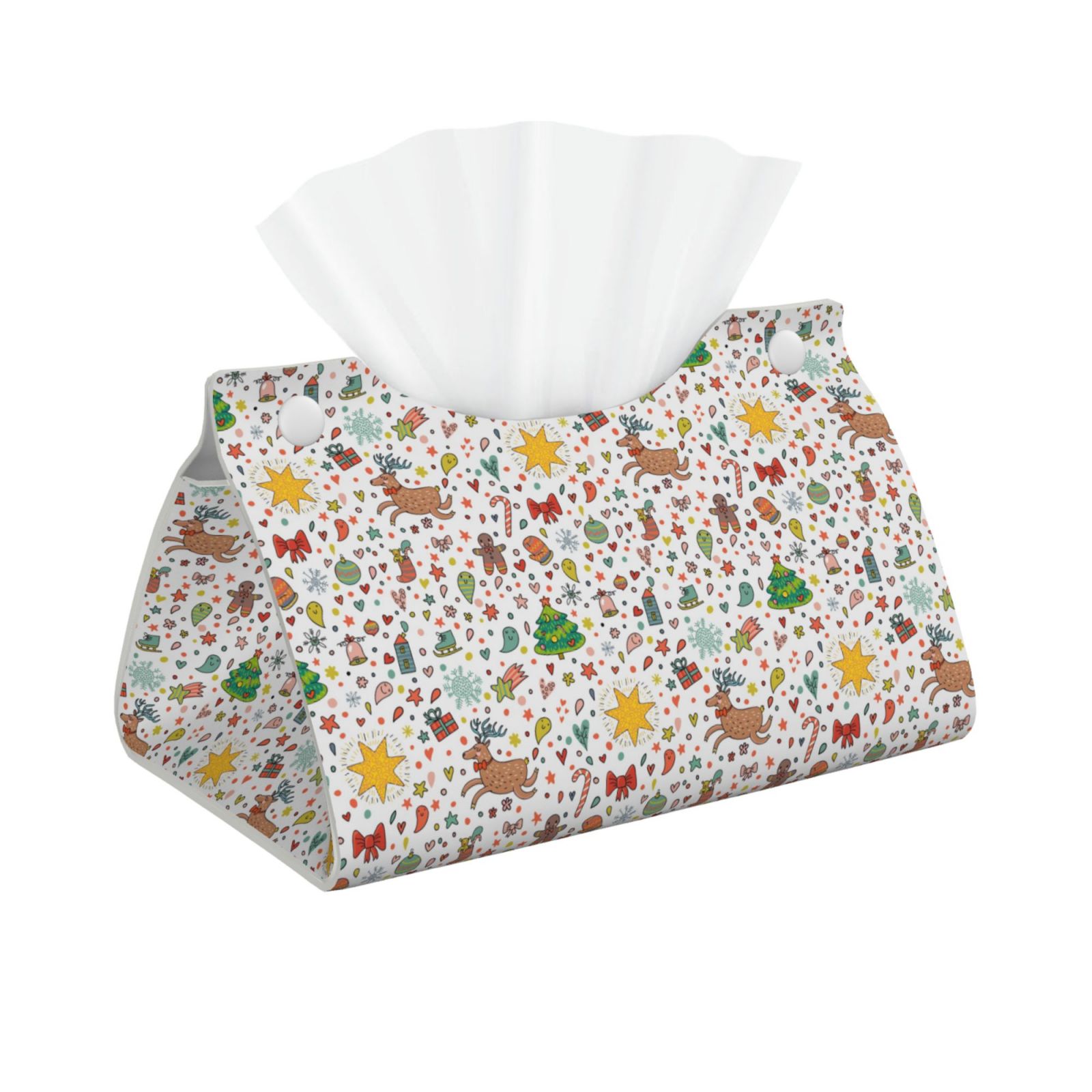 Triangular Tissue Box Goofa Winter Christmas And New Year Deer Pattern Triangle Square Tissue ...