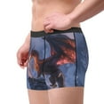 thumbnail image 1 of Goofa Winter Fire Dragon Printed Men's Boxer Briefs Underwear, Moisture-Wicking Underwear, Trunk,Soft and Breathable Cotton Underwear-X-Large, 1 of 9