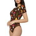 thumbnail image 1 of Goofa Woodland Mushroom Printed Women Rash Guard Short Sleeve,Tummy control Swimsuit Surfing Swimsuit Bathing Suit One Piece Swimsuit UPF 50-Small, 1 of 9