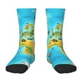 thumbnail image 1 of Goofa World Map With Animals Landmarks Pattern Children's Crew Socks, Kids' Daily Wear and Sports Socks, Breathable Socks, Sports Socks, Moisture-Wicking Socks for Children, 1 of 6