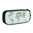 thumbnail image 1 of Goofa World Travel Map Pattern Big Capacity Pencil Pen Case Office College Large Storage High Capacity Bag Pouch Holder Box Organizer, 1 of 1