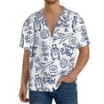 thumbnail image 1 of Goofa World Travel2 Printed Men's Casual Short-sleeved Shirt,Lightweight Breathable Button-down,Summer Casual men's top,Versatile Fashion shirt-Small, 1 of 7