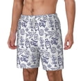 thumbnail image 1 of Goofa World Travel2 Printed Men's Swim Trunks Board Shorts Quick Dry Mens Swimming Trunks with Compression Liner,Breathable Fit Hawaii Beach Shorts-Small, 1 of 9