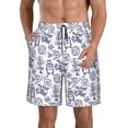 thumbnail image 1 of Goofa World Travel2 Printed Mens Swim Trunks Summer Quick Dry Short Beach Swimwear Bathing Suits-X-Large, 1 of 9