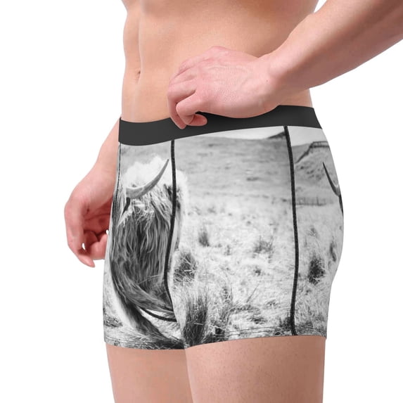 Goofa Yak Printed Men's Boxer Briefs Underwear, Moisture-Wicking Underwear, Trunk,Soft and Breathable Cotton Underwear-XX-Large