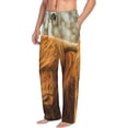 thumbnail image 1 of Goofa Yak Printed Soft Pajama Pants for Men, Wide Leg Comfy Casual Lounge Yoga Pants-X-Large, 1 of 9