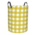 thumbnail image 1 of Goofa Yellow Checkboard Printed Circular Hamper,Laundry Basket with Handles,Storage Baskets Foldable,Large Capacity Laundry Hamper-, 1 of 8