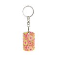 thumbnail image 1 of Goofa Yellow Flowers Printed Rectangular Metal Keychain Bag Charm Floral Charm for Purse Keys Metal Keyring Gift for Women Accessories, 1 of 7