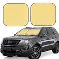 thumbnail image 1 of Goofa Yellow Gingham Pattern 2 Piece Car Windshield Sun Shade Foldable | Front Windshield Shade for Sun, Heat and UV Rays | Sunshade for Car Front Window-, 1 of 6
