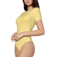 thumbnail image 1 of Goofa Yellow Gingham Printed Women Rash Guard Short Sleeve,Tummy control Swimsuit Surfing Swimsuit Bathing Suit One Piece Swimsuit UPF 50-Large, 1 of 9